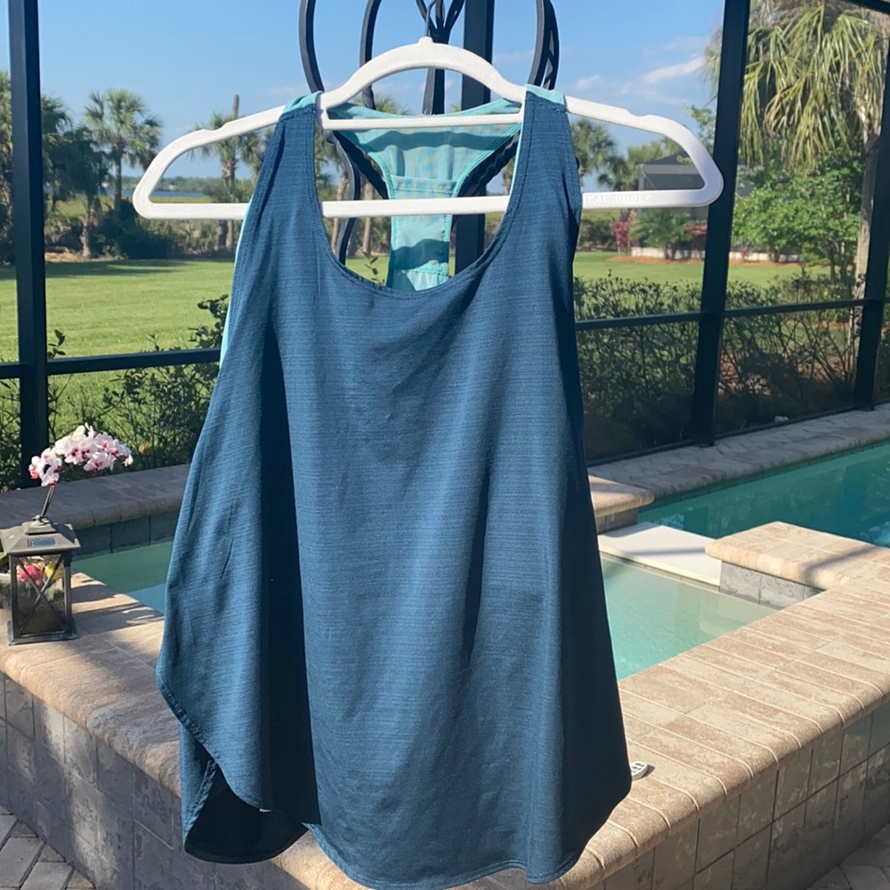 Fabletics eco-conscious tank with built in bra.